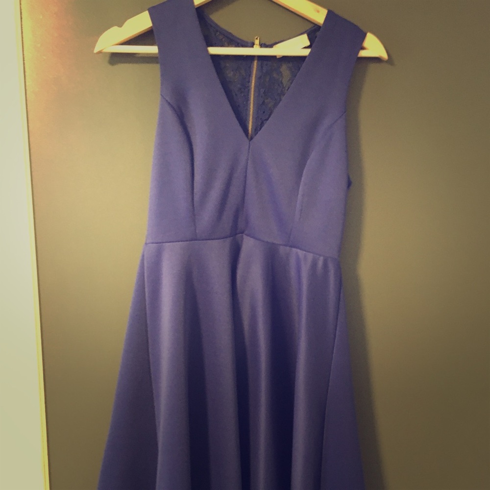 Royal blue sleeveless dress
